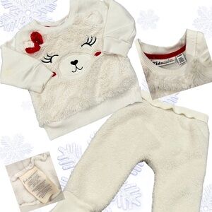 Kids Headquarters Cream Bear Jogger Outfit